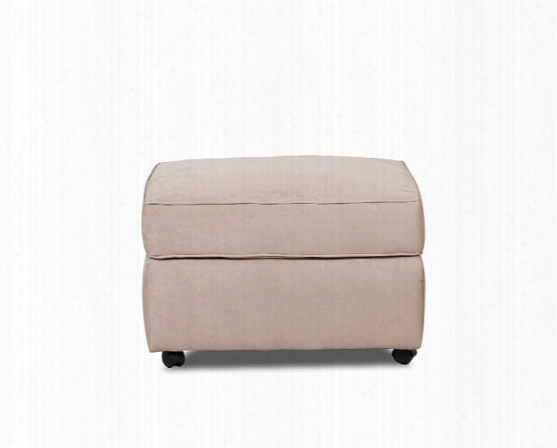 Brighton Collection 24900-otto-mk 28" Ottoman With Piped Stitching Casters And Polyester Fabric Upholstery In Microsuede