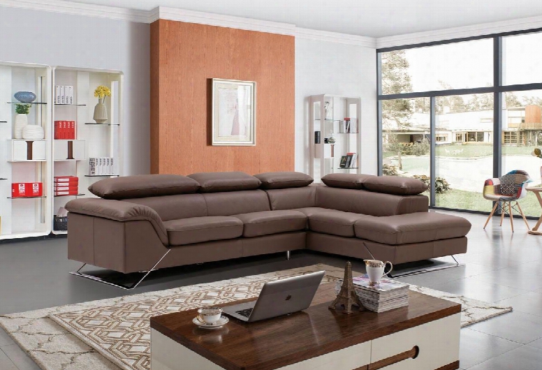 Caracas Collection I17690 116-87" Sectional Right With Full Leather In