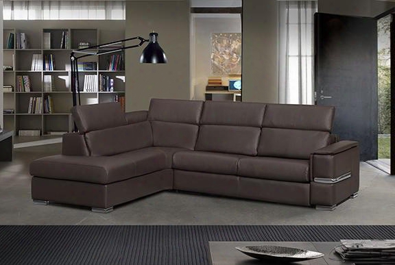 Chiara Collection 14630 128-87" Sectional Left With Leather In