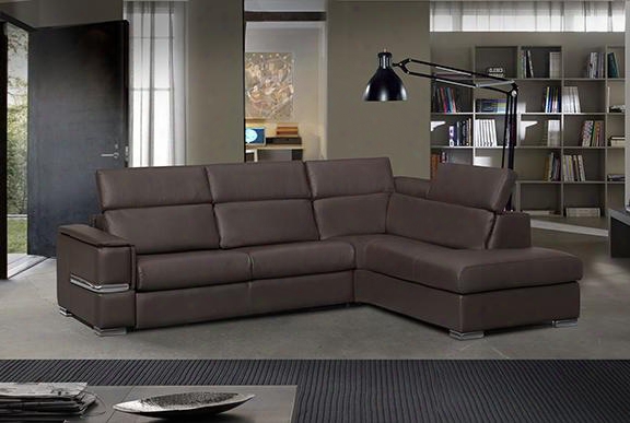 Chiara Collection I14631 128-87" Sectional Right With Leather In