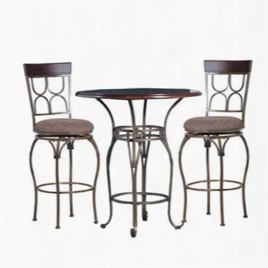 Coleman Collection 14d2010p 3-piece Pub Table Set With Pub Table And Two Swivel Barstools In