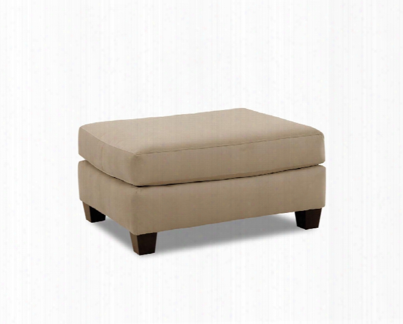 Drew Collection E16-otto-lt 39" Ottoman With Piped Stitching Tapered Block Feet And Polyester Fabric Upholstery Inl Ibre