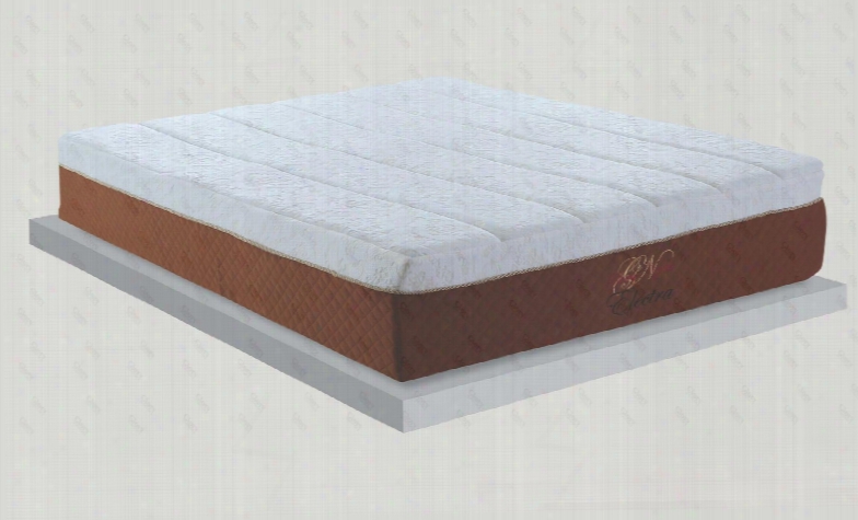 Electra Collection Gn8240-t 15" Mattress With 2.5" Gel Top Visco Memoryf Oam Mattress And Washable Cover In White And Brown