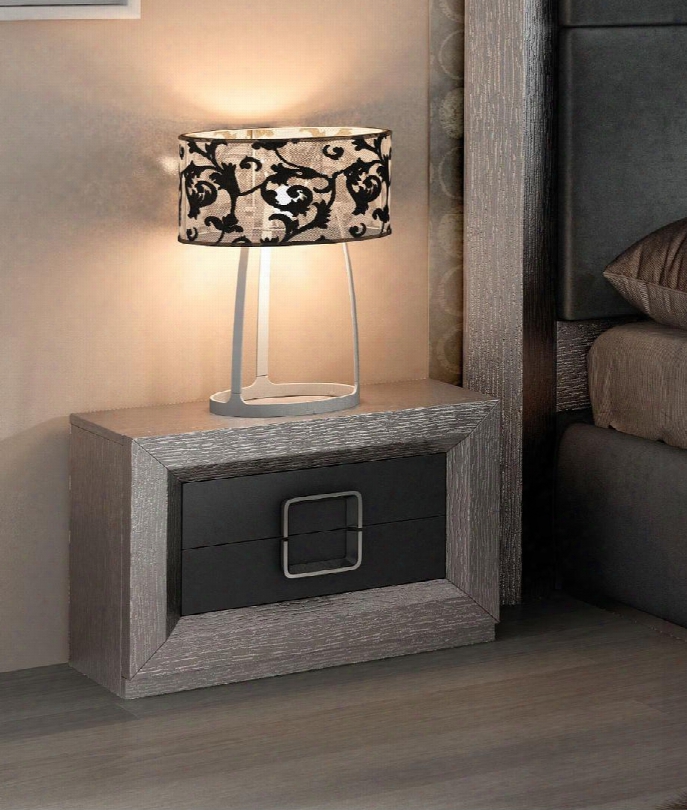 Enzo Collection I17790 24" Nightstand With 2 Drawers And Metal