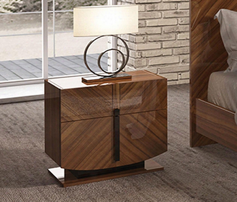 Flavia Collection I17798 26" Nightstand With 2 Drawers And Wood