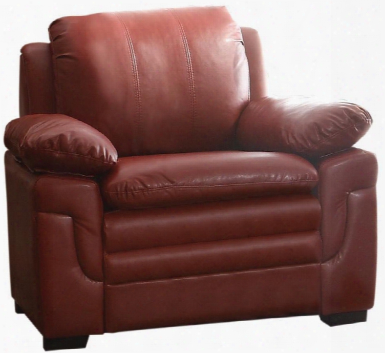 G289-c 40" Chair With Removable Backs Pillow Top Arms Wood Frame Construction And Faux Lesther Upholstery In Red