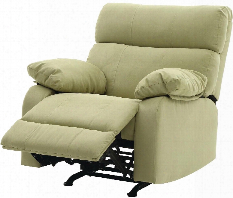 G54 Collection G548-rc 37" Rocker Recliner With Pub Back Removable Arms And Micro Suede Upholstery In Pear