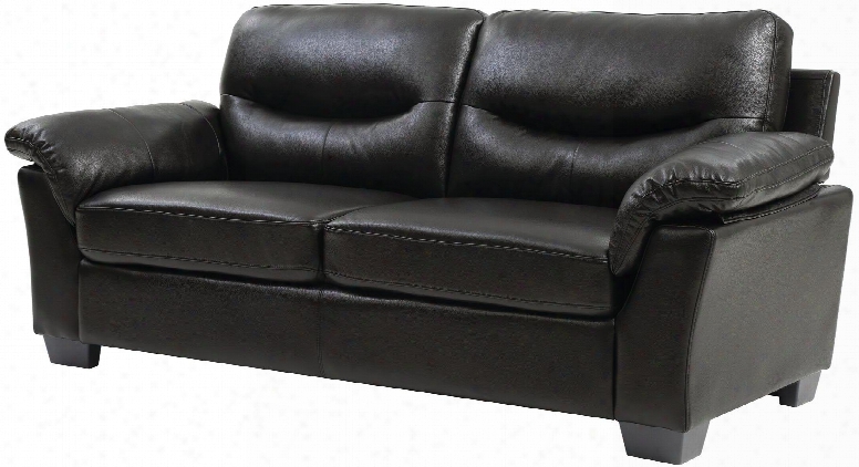 G653-s 79" Sofa With Removable Back Pocket Coil Seat Foam Encased Pocketed C Oilsn On Removable Cushions And Soft Faux Leather Upholstery In Black