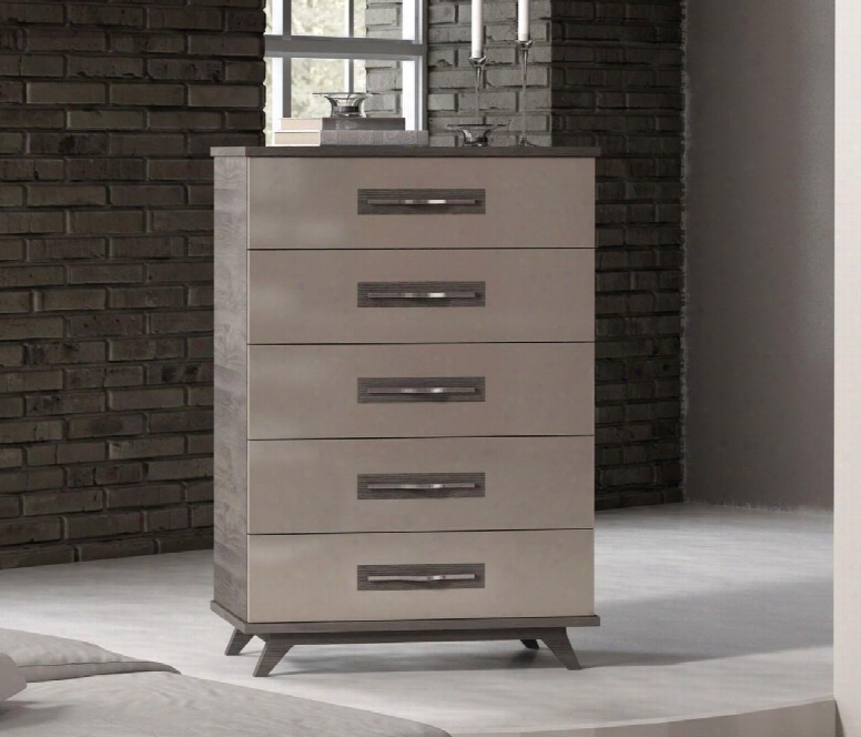 Gabielle Collect Ion I17801 37" Chest With 5 Drawers Metal Hardware And Tapered