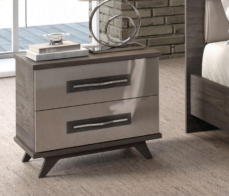 Gabrielle Collection I17804 26" Nightstand With 2 Drawers Metal Hardware And Tapered