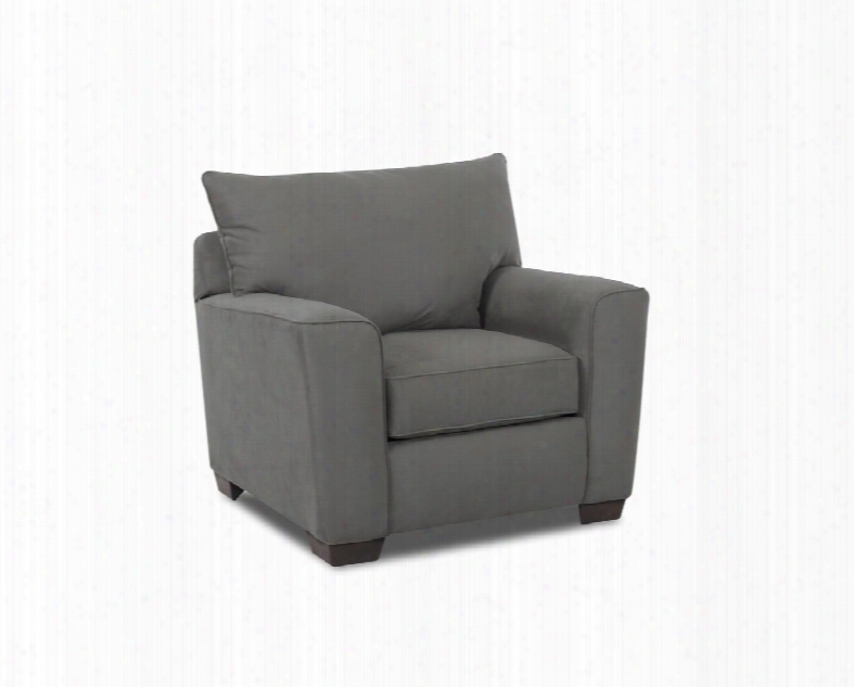 Heather Collection E56044-c-mcha 41" Chair With Track Arms Tapered Block Feet And Fabric Upholstery In Microsuede