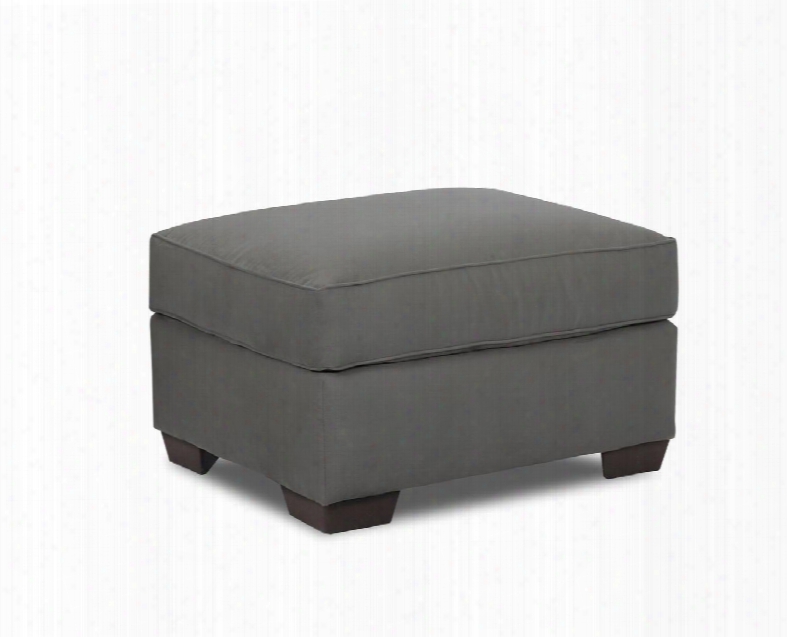 Heather Collection E56044-otto-mchar 29" Ottoman With Thick Foam Top Fabric Upholstery And Tapered Block Feet In Microsuede