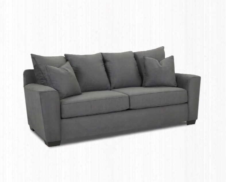 Heather Collection E56044-s-mcha 86" Sofa With Track Arms Four Back Pillows Two Arm Pillows And Fabric Upholstery In Microsuede