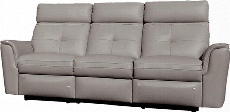 I10840 85" 8501 Sofa With 2 Recliners And Leather In Light