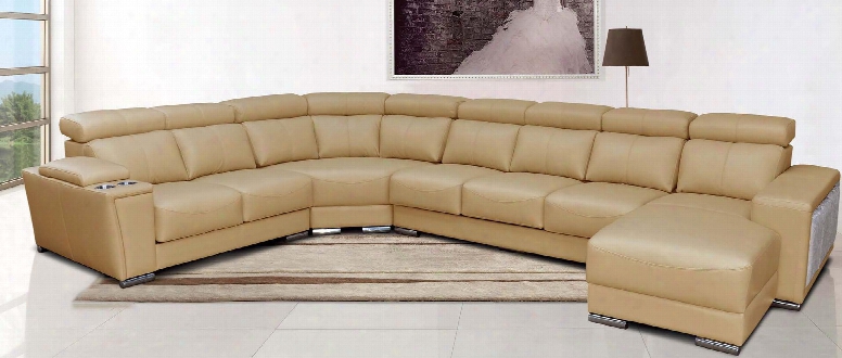 I10844 152-108" 8312 Sectional With Right Chase Sliding Seats And Leather In