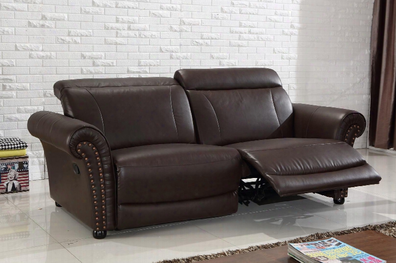 I15296 83" Model 15 Sofa With 2 Recliners And Leather In