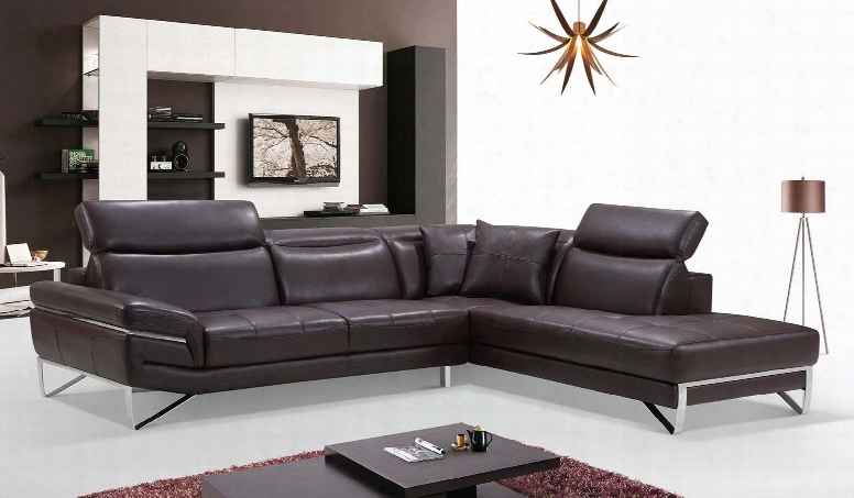 I17275 90-113.5" 2194 Sectional With Right Chase And Leather In