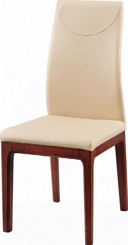 I17648 39"  Side Chair With Tapered Legs Upholstered Seat And Back In Walnut