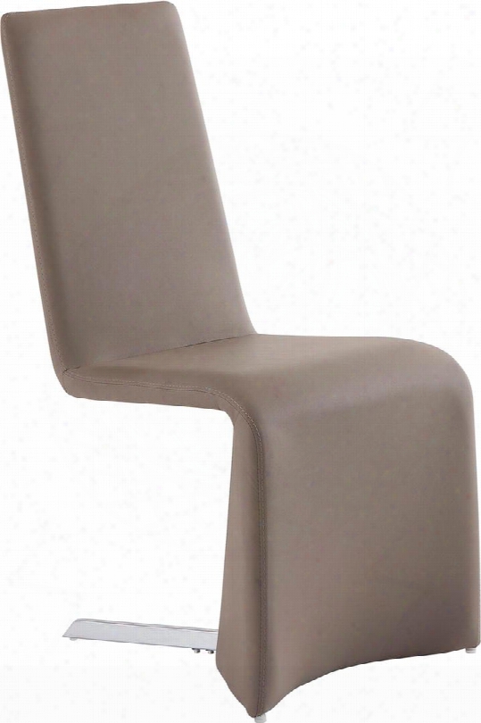 I17654 39" Side Chairs With Metal Base And Upholsterd Seat And Back In Light Grey