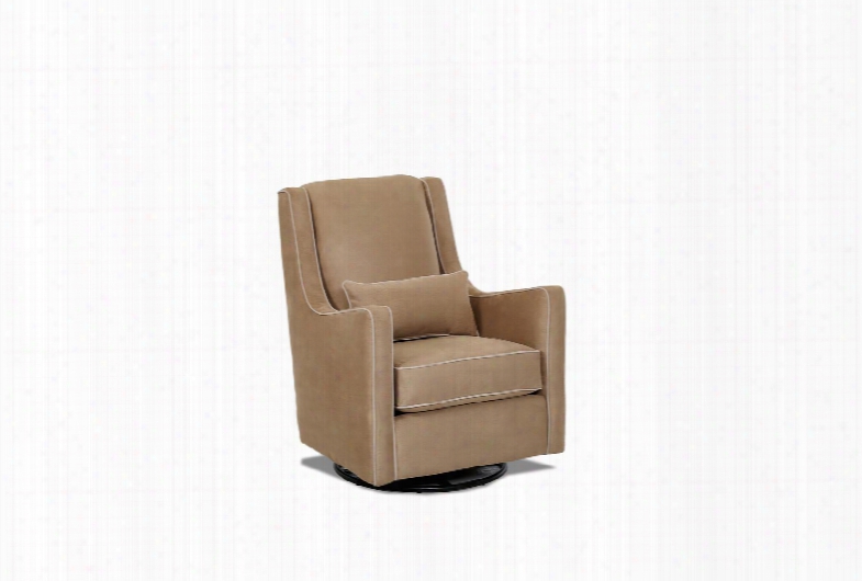 Landis Collection N-13-swgl-mk-mo 31" Swivel Glider With Track Arms Arm Pillow And Polyester Fabric Upholstery In Microsuede