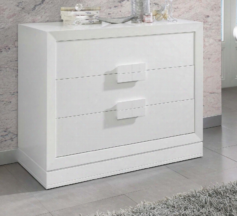 Lenor Collection I17779 44" Dresser With 3 Drawers In White