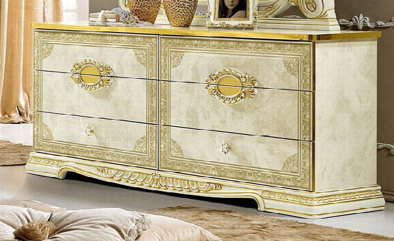 Leonardo Collection I10652 67" Double Dresser In Ivory And