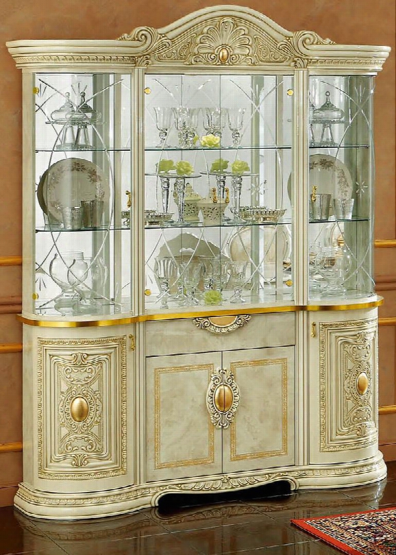 Leonardo Collection I4916 68.5" 4-door China Cabinet In