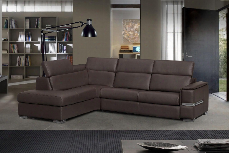 Limo Collection I10867 128-87" Sectional Wtih Left Chase And Bonded Leather In