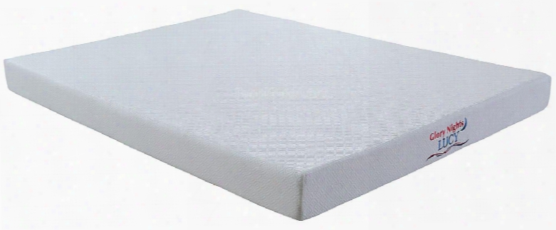 Lucy Collection Gn5510-t 6" Mattress With Visco Memory Foam Mattress And Washable Cover In White