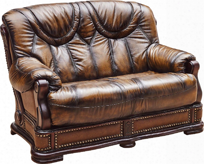 Oakman Collection I1333 57" Loveseat With Leather In Dark