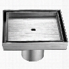 ABSD55A 5.25" Modern Square Shower Drain with Stainless Steel 2 Drain and Contemporary Design in Stainless