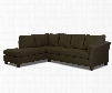 Drew Collection E16-SECT-RS-MTHYM 118" Sectional with Right Arm Sofa and Left Arm Chaise in Microsuede