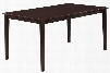 G0039-T 60" Dining Table with Rectangular Shape Tapered Legs and Wood Veneers Construction in Wenge