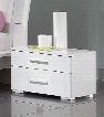 Momo Collection i4966 20" Nightstand with Silver Metal Handles and Wood Construction in