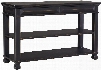 Passages Collection 29016 48" Console Table with Planked Table Top Decorative Molding Details 2 Bottom Shelves and Worn-Through Distressing in Vintage