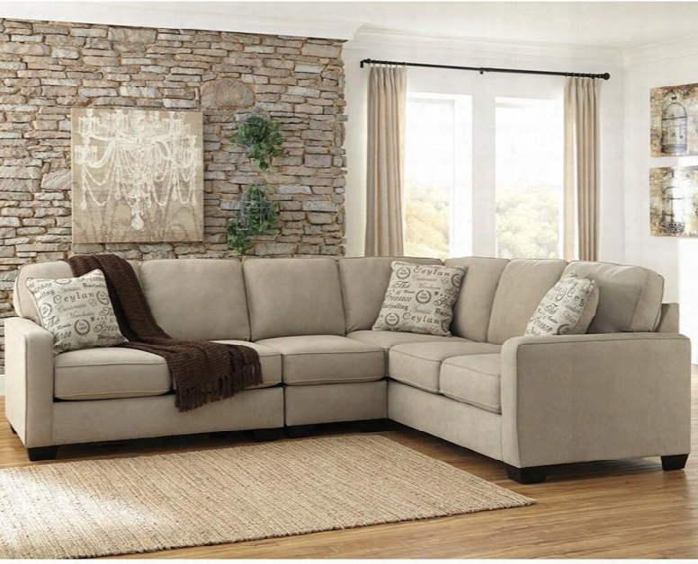 Signature Design By Ashley Alenya Fsd-1669sec-3rafs-qtz-gg 3 Pc Sectional With Right Arm Facing Sofa Left Arm Facing Sofa Armlsss Chair And Microfiber