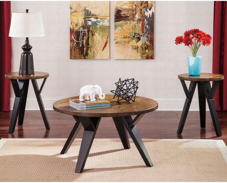 Signature Design By Ashley Ingel Fsd-ts3-47ttb-gg 3 Pc Occasional Table Set With Angle Braced Tapered Legs Select Veneer And Medium-density Fiberboard (mdf)