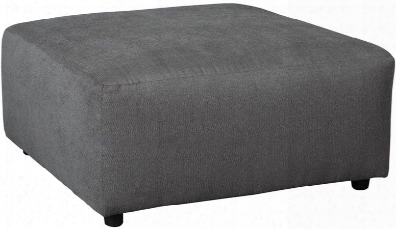 Signature Design By Ashley Jayceon Fsd-6499ott-stl-gg 40" Oversized Accent Ottoman With Zippered Black Bottom Plastic Round Feet And Taut Fabric Upholstery In