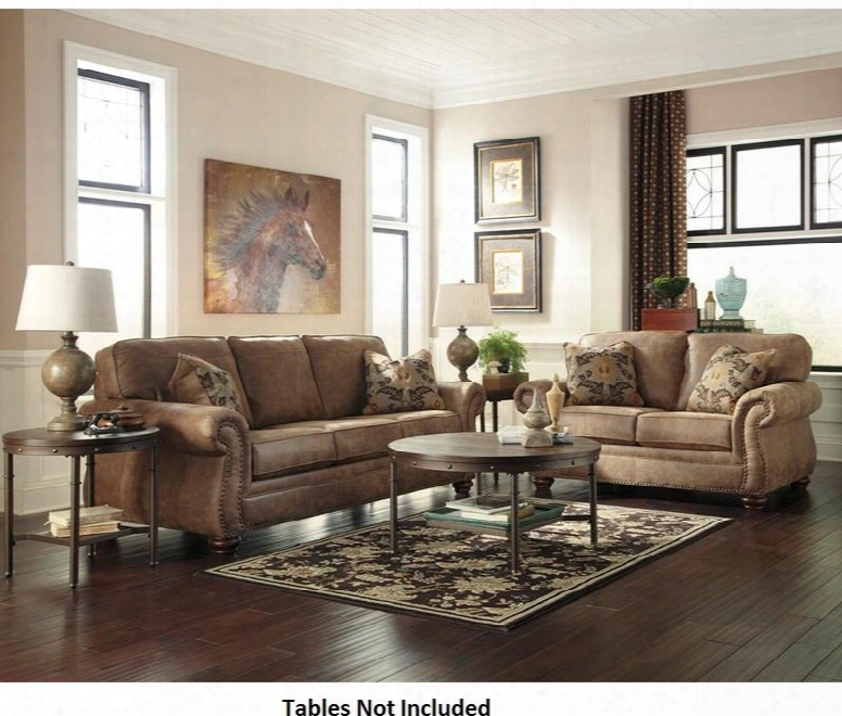 Signature Design By Ashley Larkinhurst Fsd-3199set-ert-gg 2 Pc Living Room Set With Sofa + Loveseat In Earth