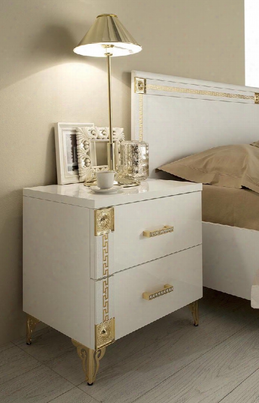 Venice Collection I15549 20.5" Left Nightstands In White And
