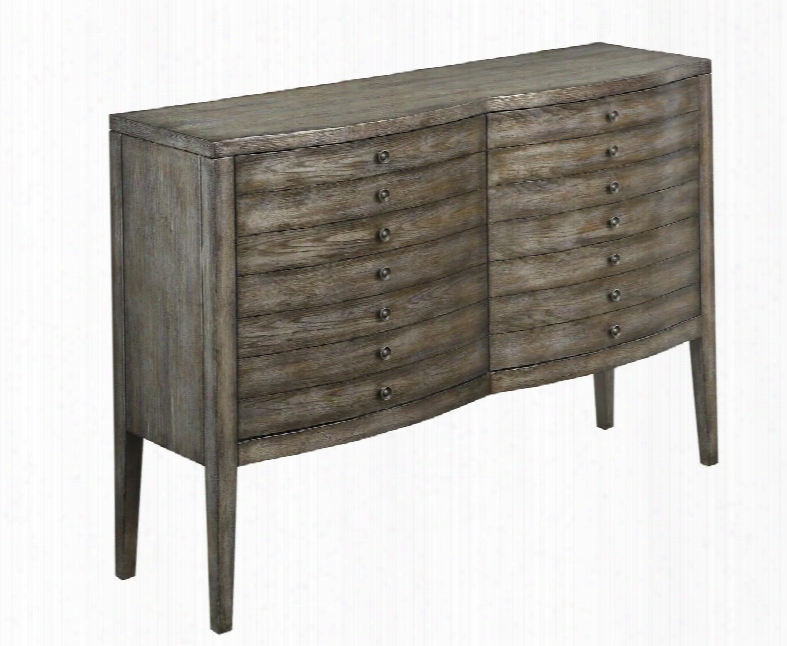 70799 52" Sideboard With Tapered Legs Two Doors Double Bow Front A Nd Two Rows Of Decorative Metal Knovs In Maylin Burnished