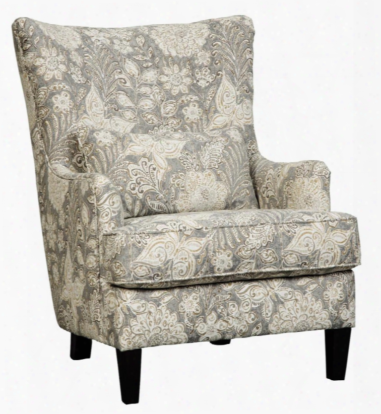 Avelynne Collection 8130221 30" Accent Chair With Wingback Design Tapered Legs Recessed Arms And Chenille Upholstery In