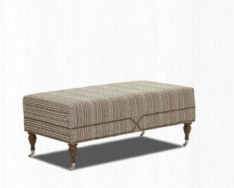 Beaufort Collection K46510-ottoc-ca 47" Ottoman With Casters Spindle Turned Legs And Polyester Upholstery In Crafty