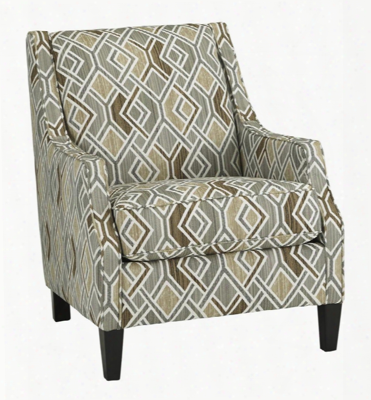 Benld Collection 8450121 30" Accent Chair With Fabric Upholstery Sloping Track Arms And Tapered