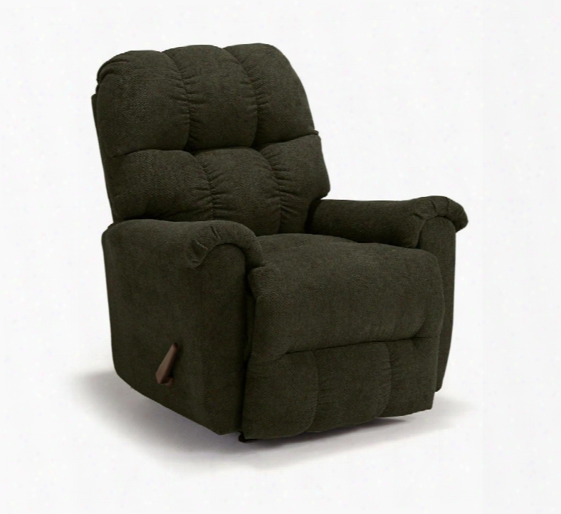 Camryn Collection 6n64-21153 Space Saver Recliner With Plush Padded Arms Split Back Design And Stitching Details In Carbon