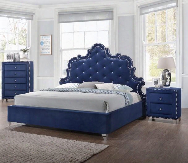 Caroline Collection Carolinekpbbedroomset 2-piece Bedroom Set With King Panel Bed And Single Nightstand In