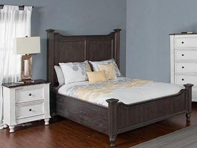 Carriage House Collection 2308eckbbedroomset 2-piece Bedroom Set With King Bed And Nightstand In European Cottage