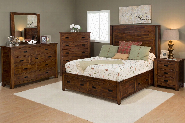 Coolidge Corner Collection 1503kpbdmnc 5-piece Bedroom Set With King Bed Dresser Mirror Nightstad And Hest In