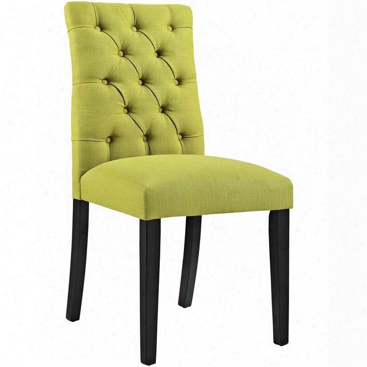 Duchess Collection Eei-2231-whe 21" Side Chair With Tapered Wood Legs Dense Foam Padding Non-marking Foot Caps And Fabric Upholstery In Wheatgrass