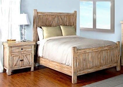 Durango Collection 2307wbkbbedroomset 2-piece Bedroom Set With King Bed And Nightstand In Weathered Brown